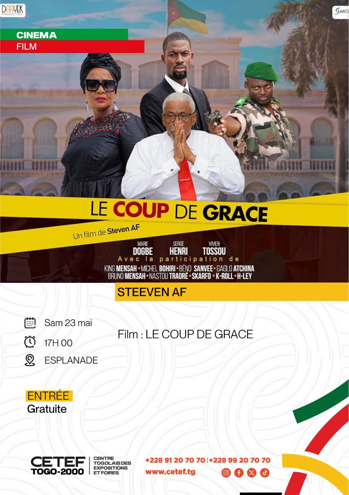 Cinéma | ‘’Le Coup de grâce’’ au CETEF ce samedi