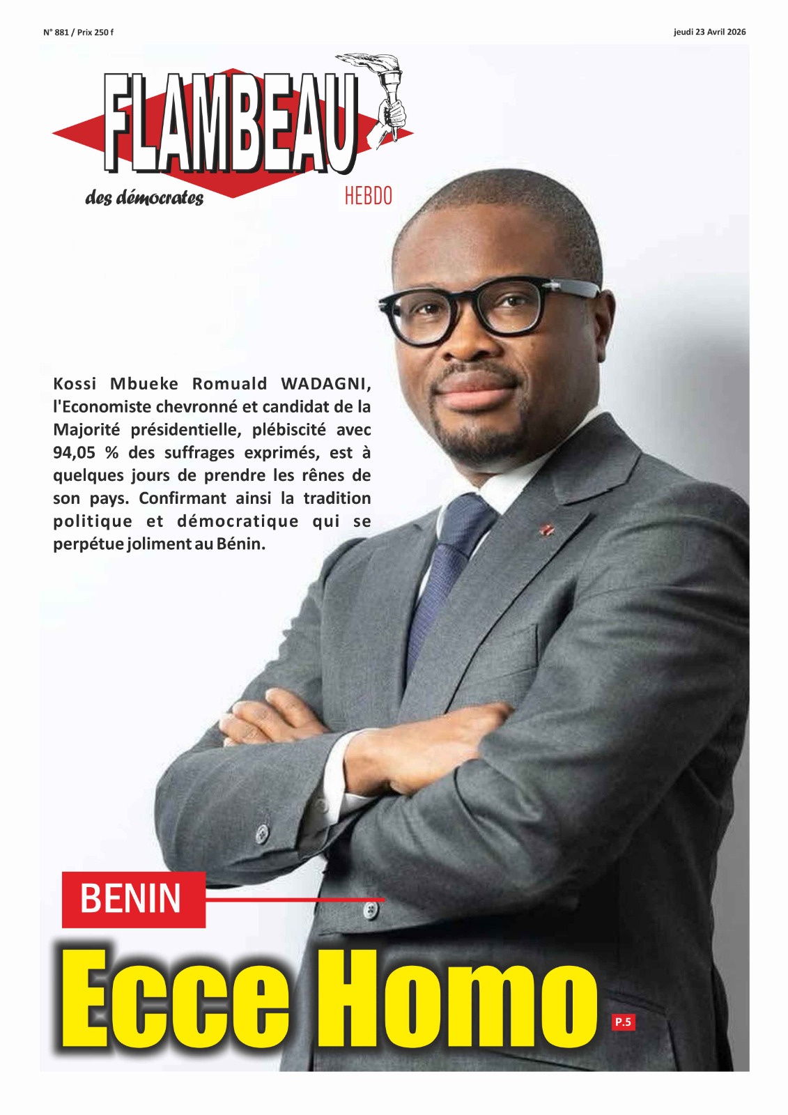 BÉNIN | Affaire Kemi Seba : « Le ciel, lui-même, a fait nos palabres… », Wilfried Léandre Houngbédji